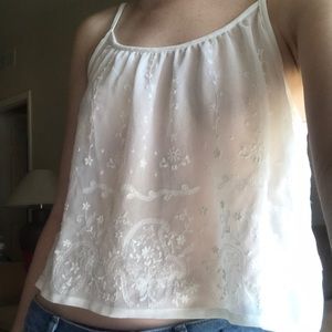 Floral Embroidered Tank Top